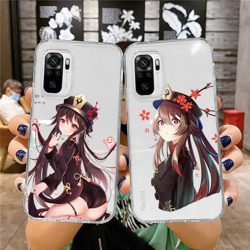 

Genshin Impact hu tao Phone Case for xiaomi 11 redmi note 10 9 8 7 pro lite T A S 10T 9A 9S 8T pro 4G transparent coque funda