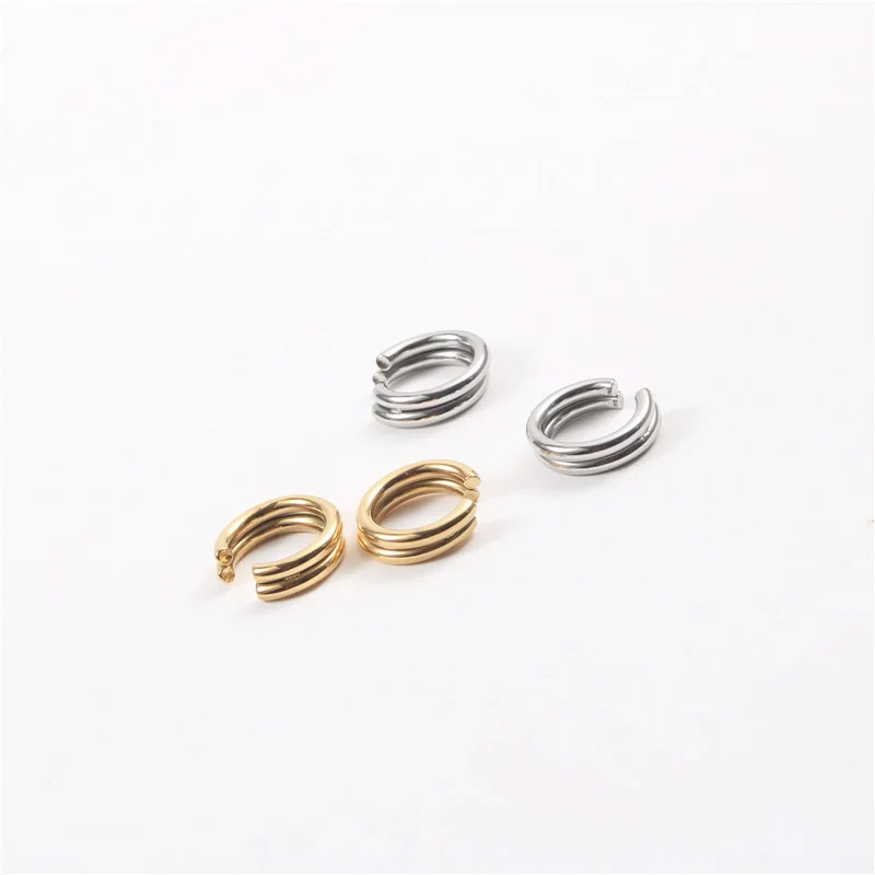 

Stainless Steel Minimalist Ear Clip Hole Earrings Women's Simple Bone Korean Personality Gift For Women Earings Trendy Jewelry