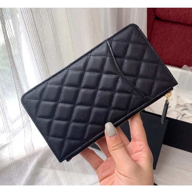 

Женский роскошный кожаный кошелек с изображением икры, высококачественный дизайнерский брендовый клатч, держатель для карт, женский кошел...