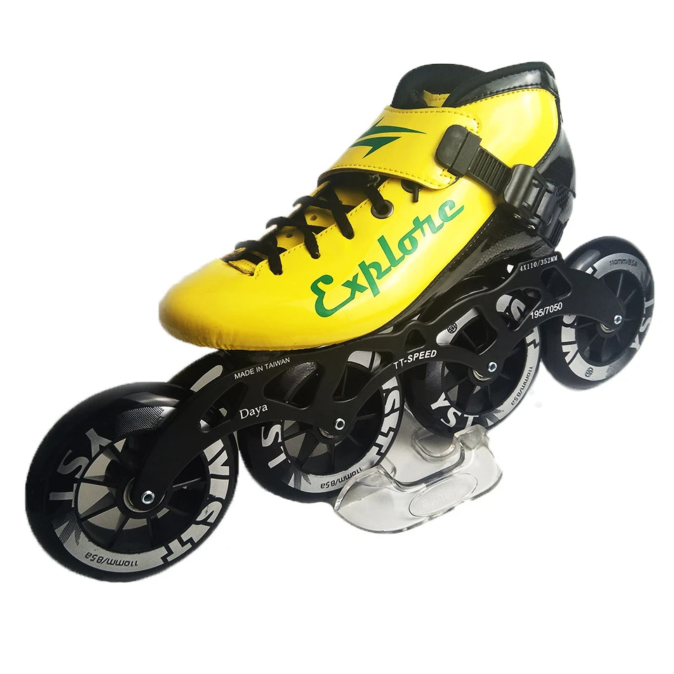 ISPORTS скоростные роликовые коньки из углеродного волокна для соревнований 3*125 мм или 4*100/110 мм уличные гоночные коньки Patines роликовые коньки SH56