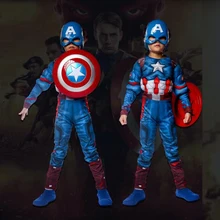 Kids Superhero Anime Captain America Muscle Costume Mask Child Cosplay Super Hero Halloween Costumes For Boys Girls S-xl