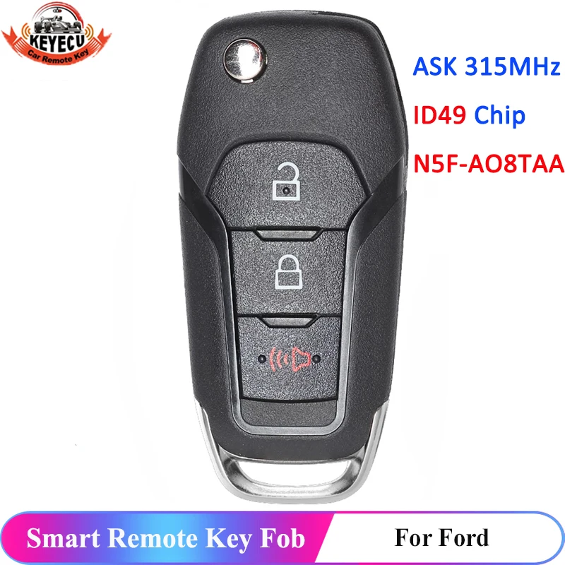 KEYECU автомобиль дистанционного ключа для Ford Explorer Fusion F150 F250 F350 F450 F550 N5F-A08TAA ID49 315MHz