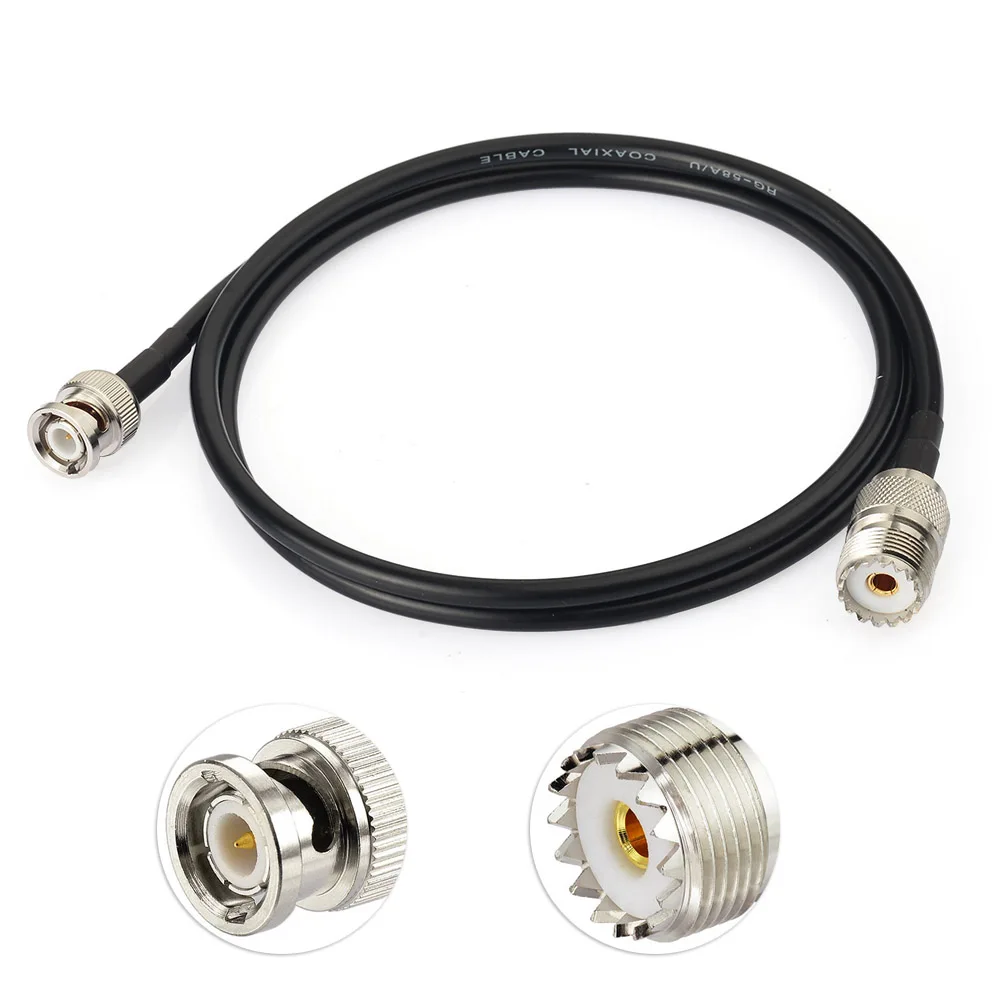 Eightwood UHF Female SO239 к BNC Male адаптер Антенна удлинитель RG58 3 фута для CB Ham Радио