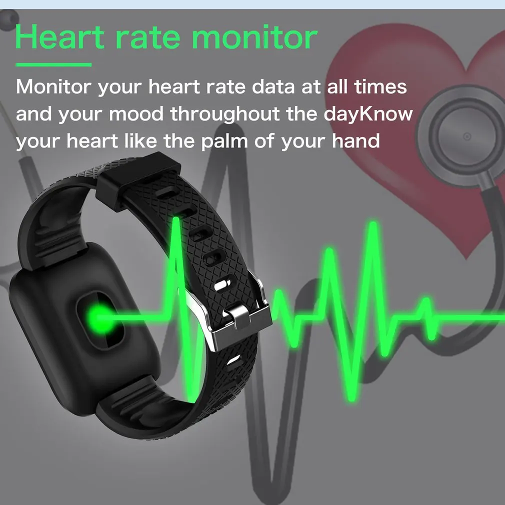 116plus Smart Watch Men Blood Pressure Smartwatch Women Heart Rate Monitor Fitness Tracker Bluetooth Sport Watches | Электроника