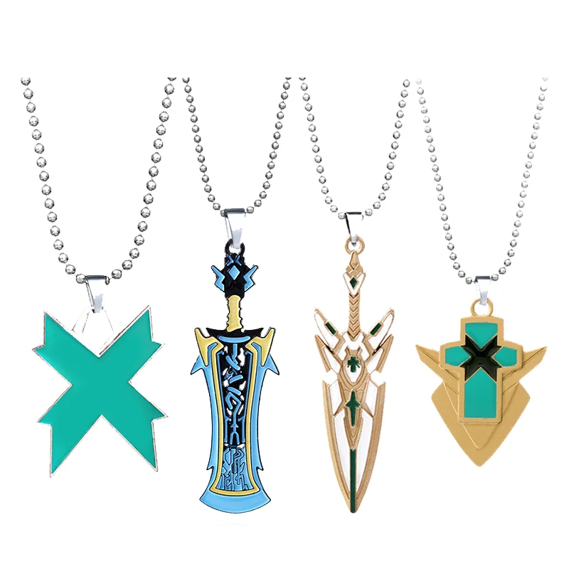 

Xenoblade Chronicles 2 Necklace Pendant MONADO Pyra Mythra Sword Metal Chain Choker Women Necklaces Charm Gifts Jewelry collares