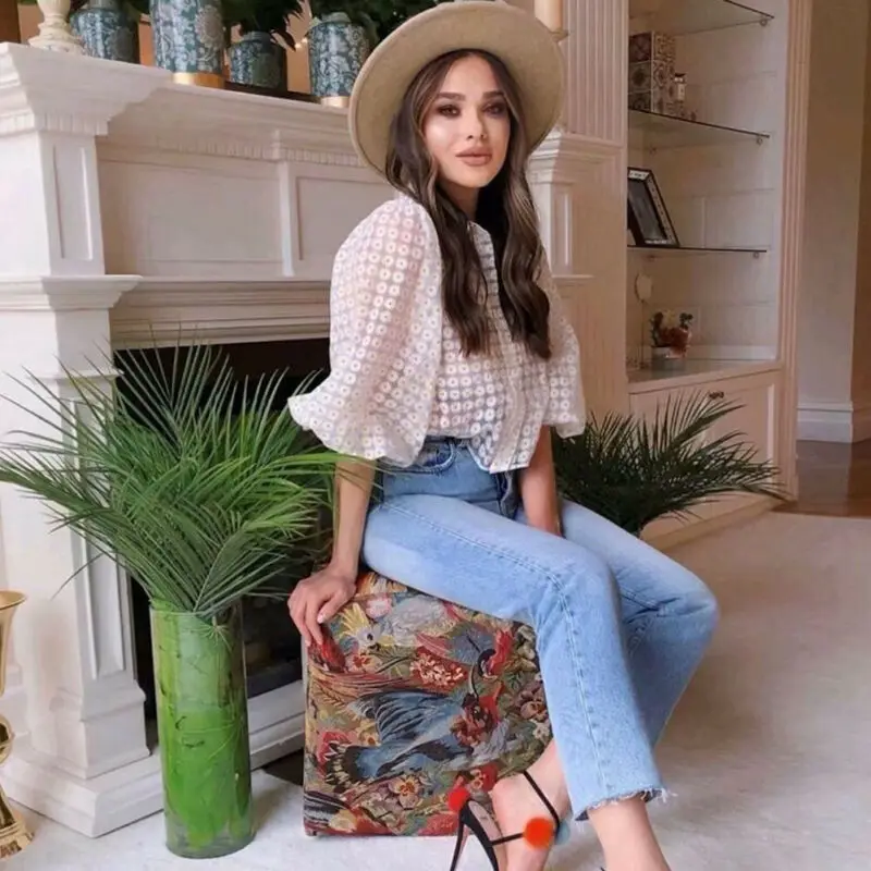 

New Style Women Shirts Floral Print Long Sleeve Tops Ladies Loose Print Autumn Button Bandage Turn Down Collar Fashion Hot 2019