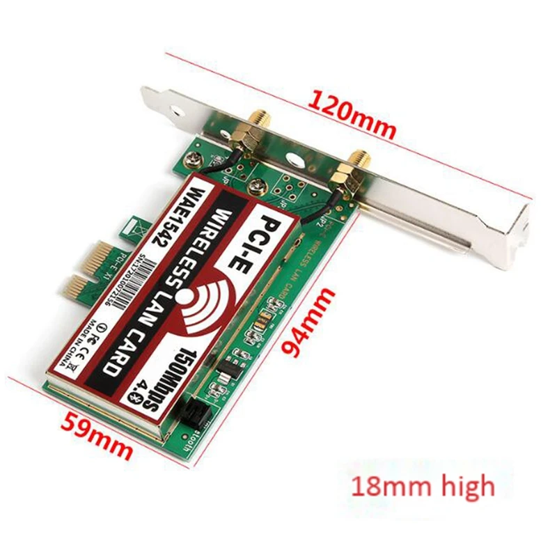 

Bluetooth 4.0 Wireless 50M PCI-E PCI Express Card WIFI Network LAN Ethernet NIC 150Mbps