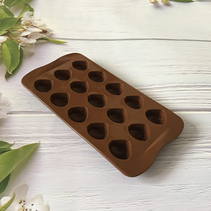 

15 Peach Shape Even Lattice Shell Mold The Ice Ice Mold Silicone Chocolate Candy Cake Baking Mold Die Chocolate Mold