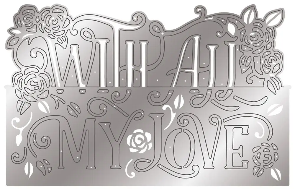 

Металлические пресс-формы с надписью «all my love»