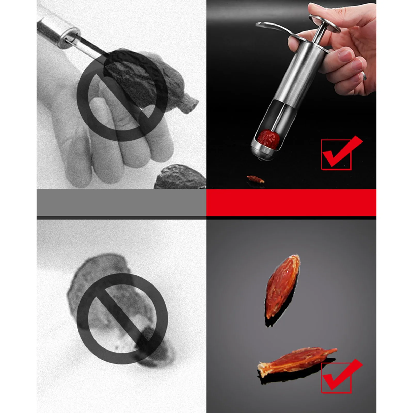 1 шт. вишня оливковый красный финик оливковое без косточек инструмент ручной