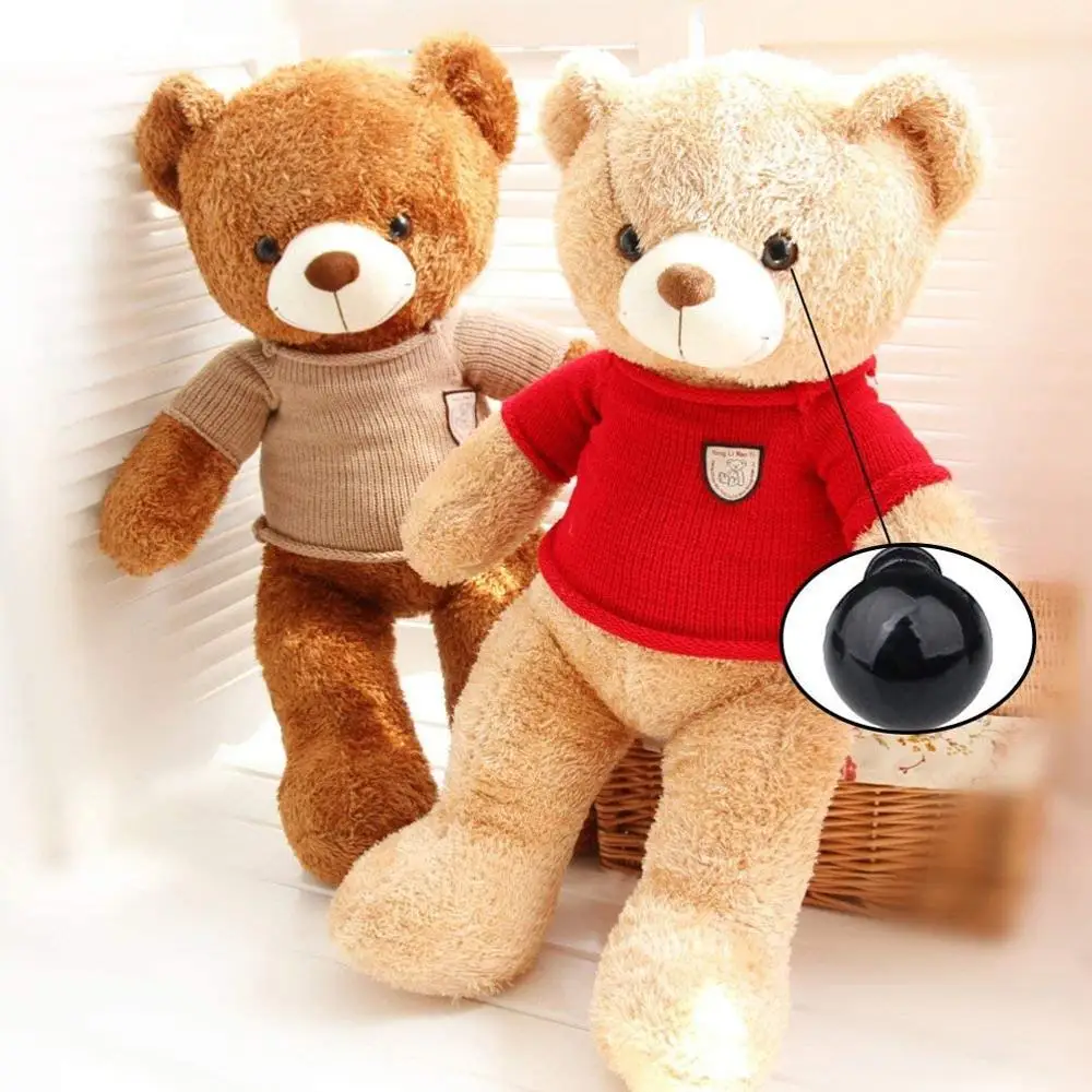 

Jiwuo 200 Pairs Plastic Screw Eyes Crochet Doll Eye Toys Puppet Teddy Bear Plush Animal DIY Crafts Accessories Black Bean Eye