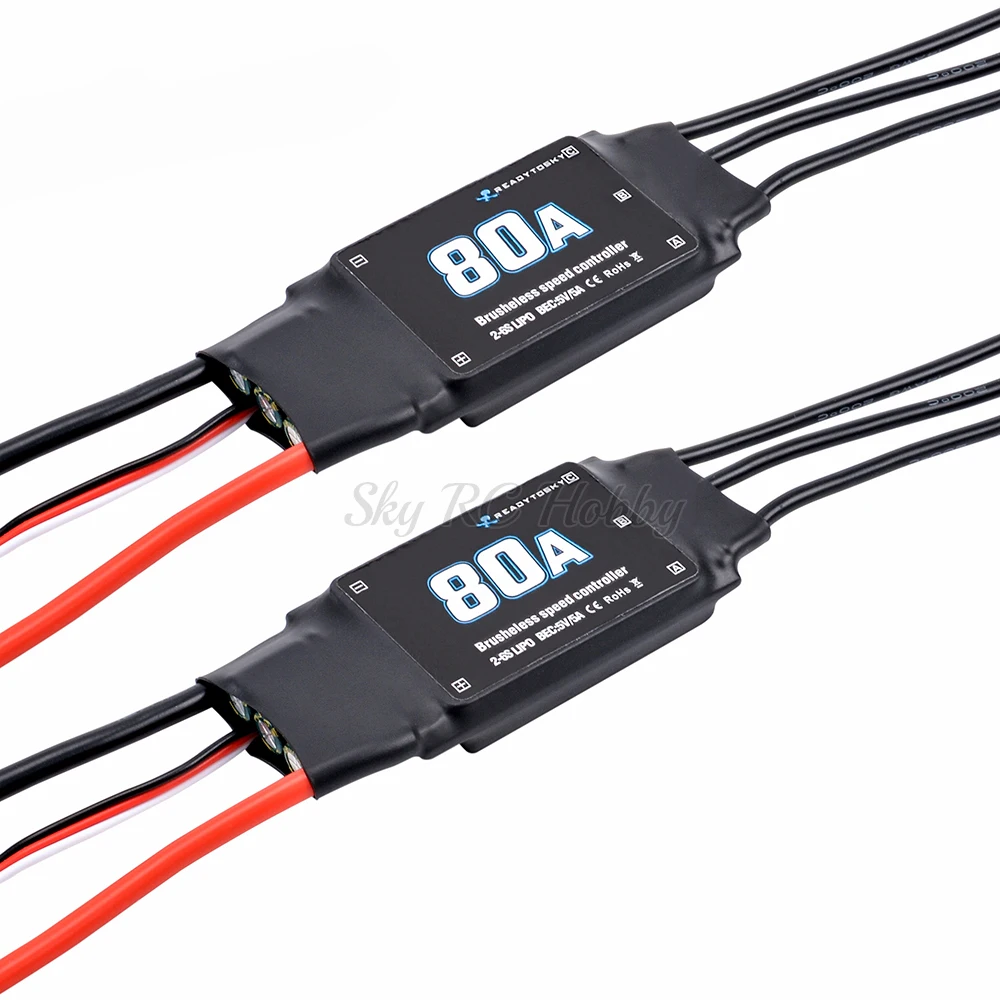 1 шт./2 шт. 80A 2 6S ESC бесщеточный контроллер скорости для RC FPV Самолет Вертолет|Детали