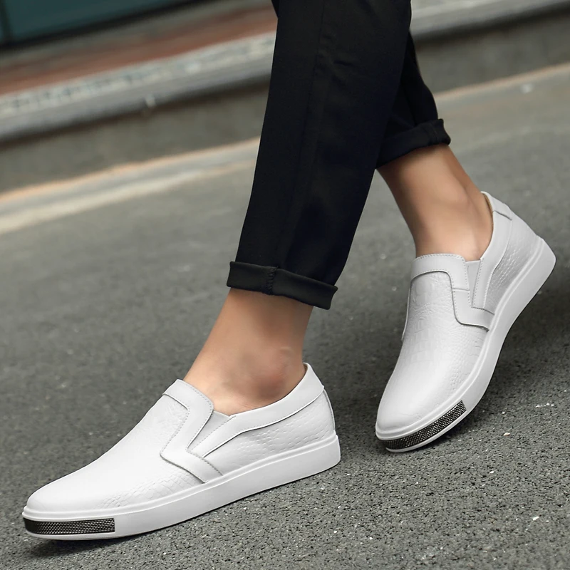 2020 New Men Leather Shoes Brand Mens Fashion Casual Genuine Loafers Boat | Обувь