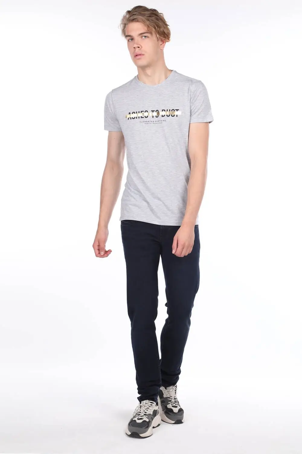 

Mens Navy Blue Regular Fit Jean Trousers