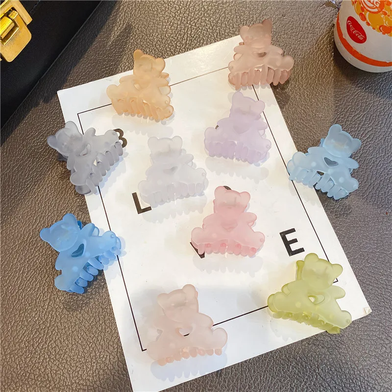 

1 PC Hot Korean Bear Hair Clip Claw Clamp for Women Girls Kids Hairpin Crab Headband Hair Washface Accessories Headwear