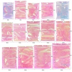 Голографическая Лазерная полупрозрачная упаковка с застежкой-молнией, 100 шт., перезаряжаемая сумка для хранения ресниц, сумка, косметичка для оптовой продажи