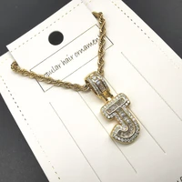 new personality fashion zircon necklace for women jewelry gift cubic zirconia custom letters pendants for men necklace w