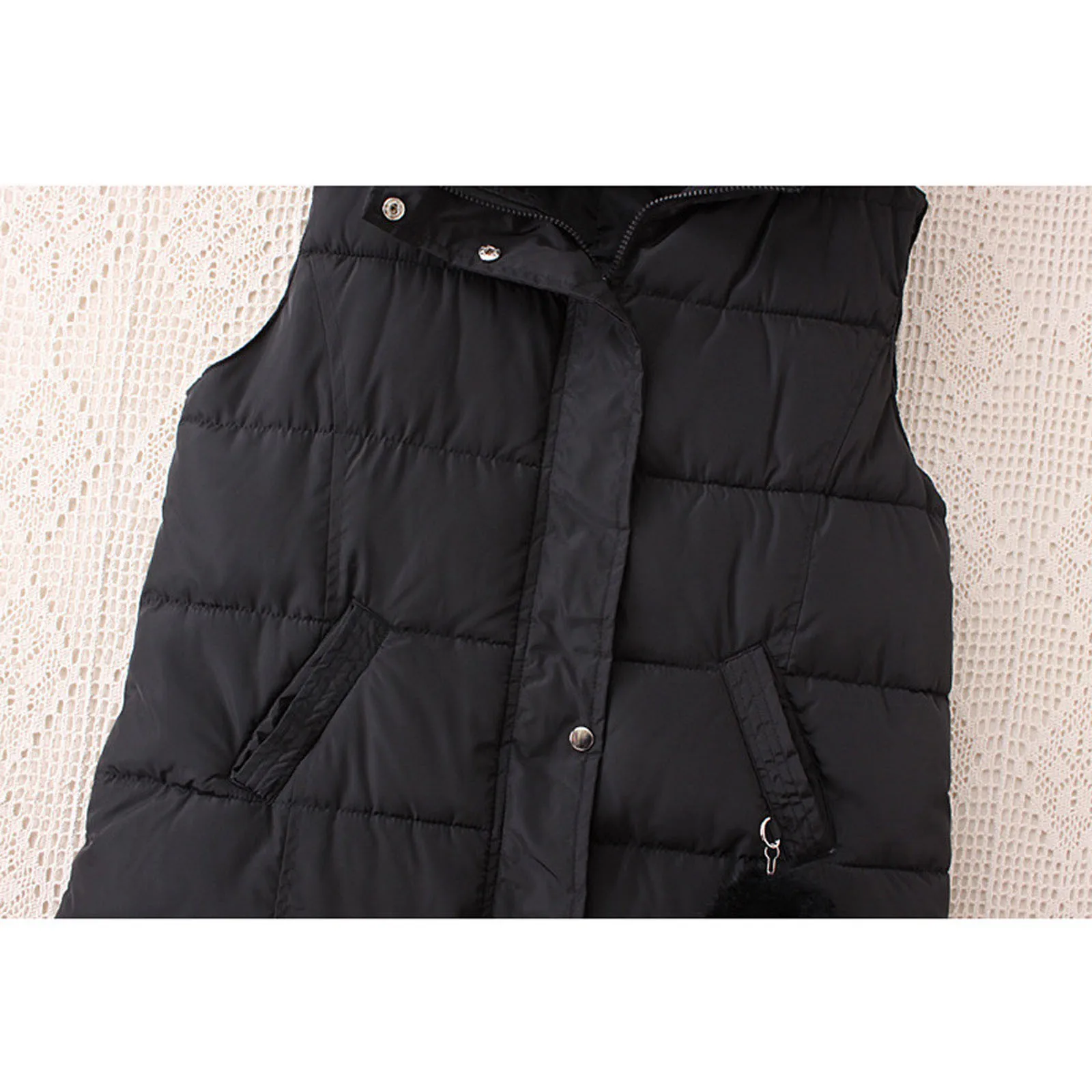 

2020 Winter Fashion Beauty Womens Plus Size Hoodie Waistcoat Vest Gilet Jacket Coat Outwear sleeveless Plus velvet thickening LW