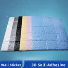 Настенная 3d-наклейка, декоративное украшение сделай сам, самоклеящиеся обои с имитацией кирпича, водонепроницаемые домашние украшения для детской, гостиной
