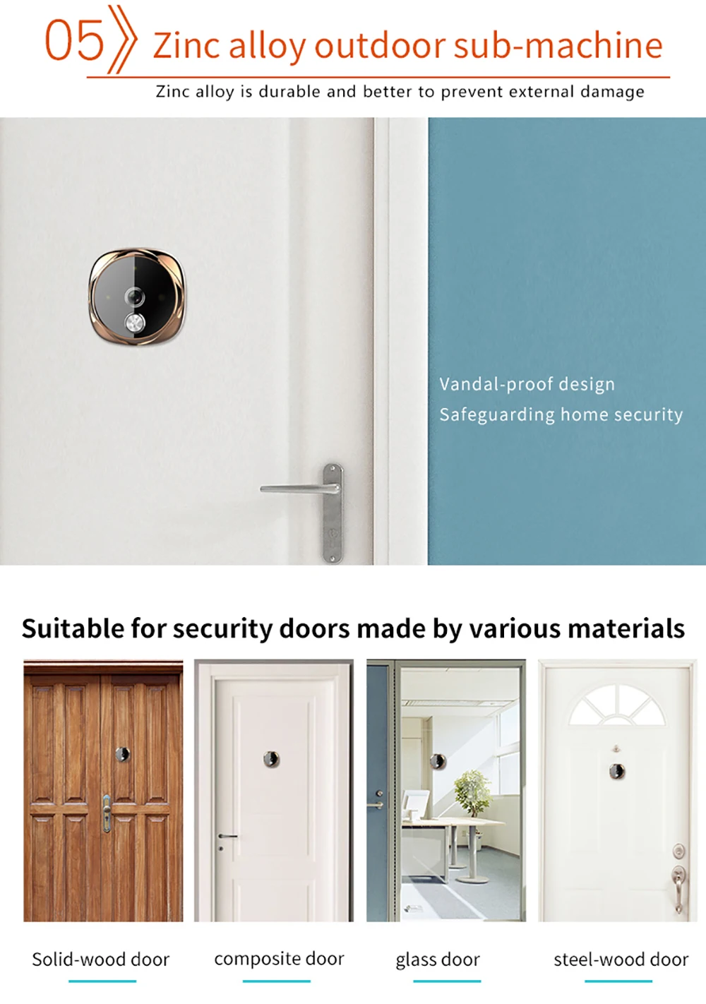 Умный дверной глазок с ЖК-экраном 3 дюйма электронный инфракрасный ночник для