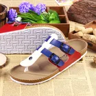 Мужские туфли сабо тапочки высокого качества пляжные мягкие пробковые с двумя пряжками сланцы обувь для мужчин женщин унисекс слипоны 35-46