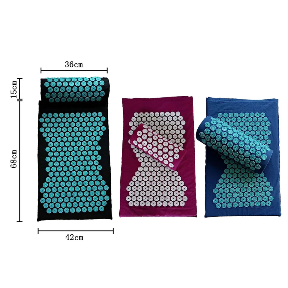 Массажный коврик подушка массажный для йоги снятие стресса боли в спине шипы