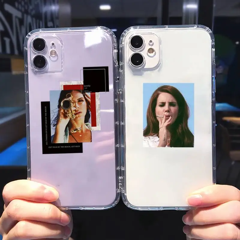 

Lana Del Rey sexy Phone Case For iphone 13 12 11 8 7 plus mini x xs xr pro max Transparent soft
