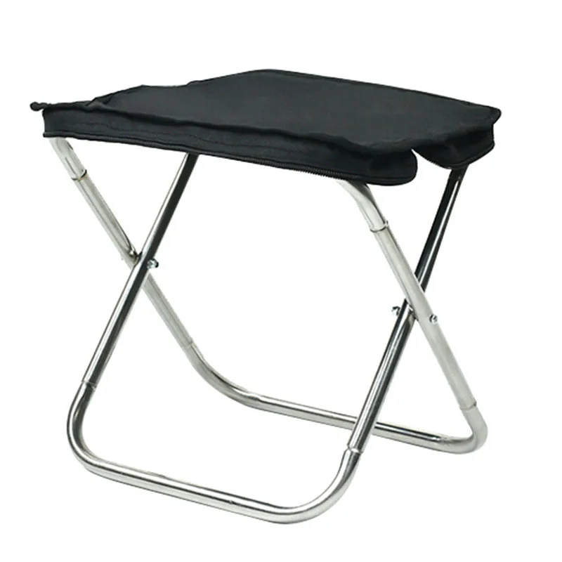 

Outdoor Folding Stool Portable Folding Chair Stainless Steel Fishing Chair Travel Subway Ultralight Small Bench