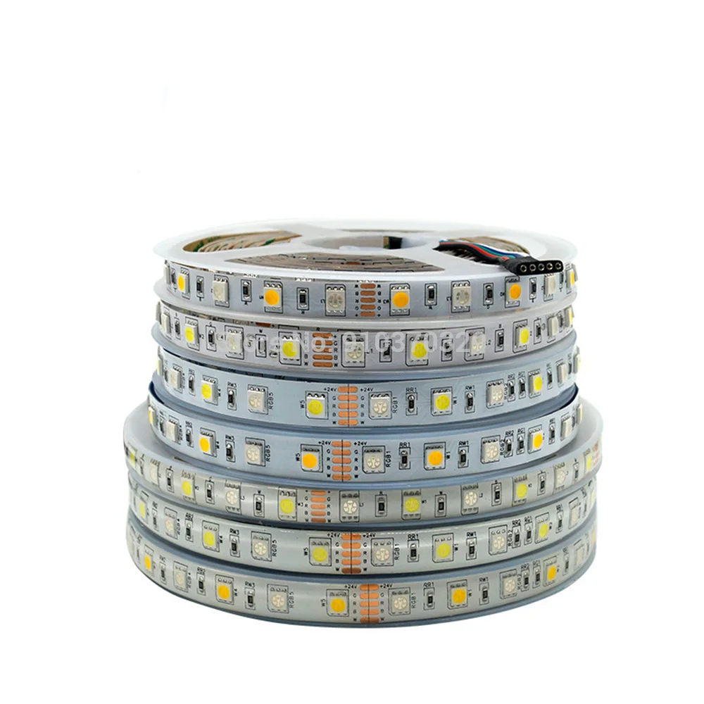 

RGB LED Strip SMD5050 Waterproof 5M DC 12V 24V CCT RGBCCT RGBW RGBWW WHITE WARM WHITE Fita LED Light Strips Flexible