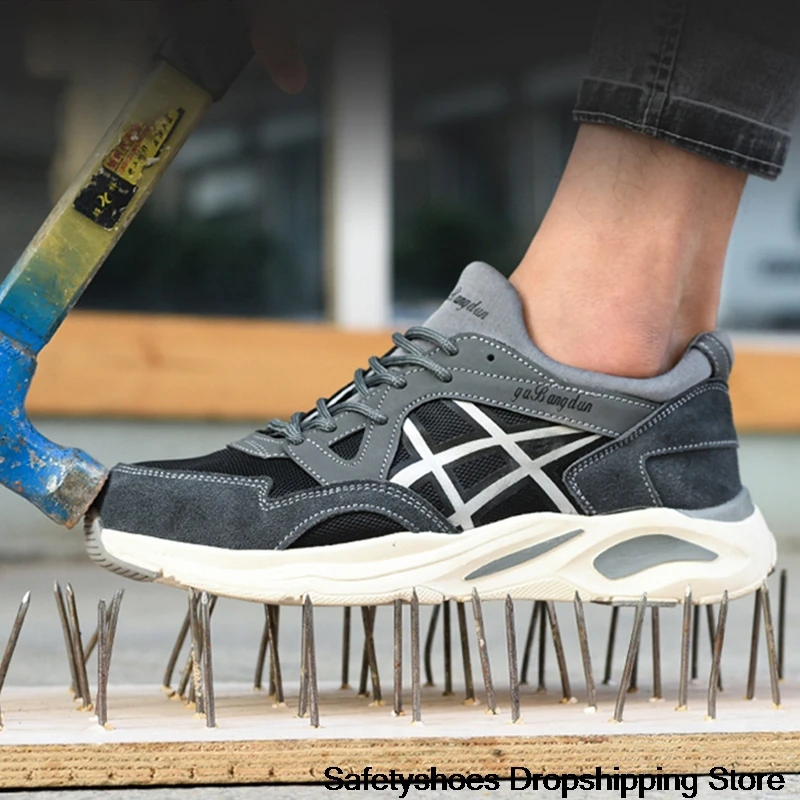 

Winter Sneakers For Men Shoes Work Safety Boots Steel Toe Puncture Proof Indestructible Work Shoes Male Industrial Footwear