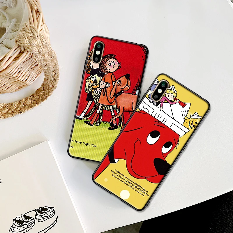 Чехлы для iPhone XR XS Max X 6 6S 7 8 Plus Clifford большая красная собака мягкая IMD задняя крышка