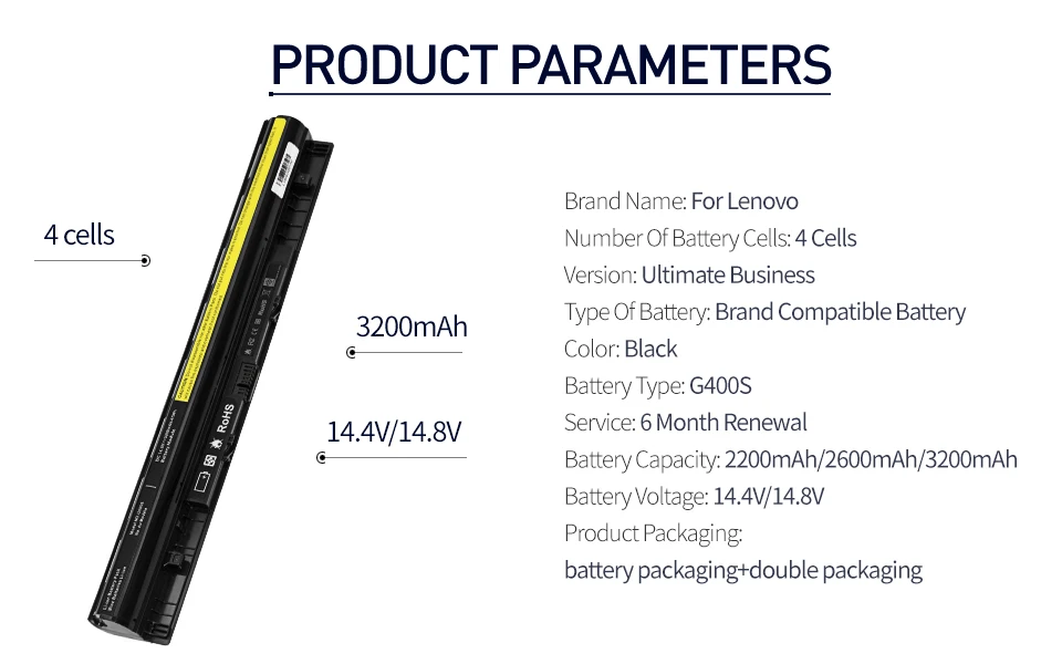 4 ячейки ноутбук Батарея для lenovo G400s G405s G410s G505s G510s S410p S510p Z710 L12L4A02 L12L4E01 L12M4A02 L12M4E01 L12S4A02