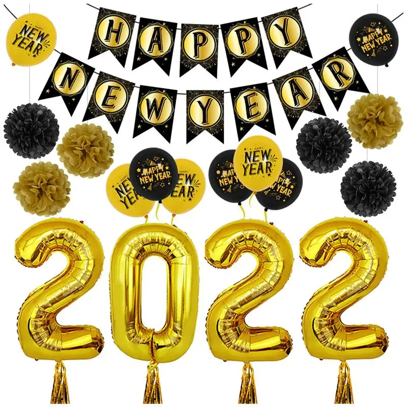 

1 Set Latex Balloons New Year Decorations 2022 Party Balloon Decors Balloons Adorns