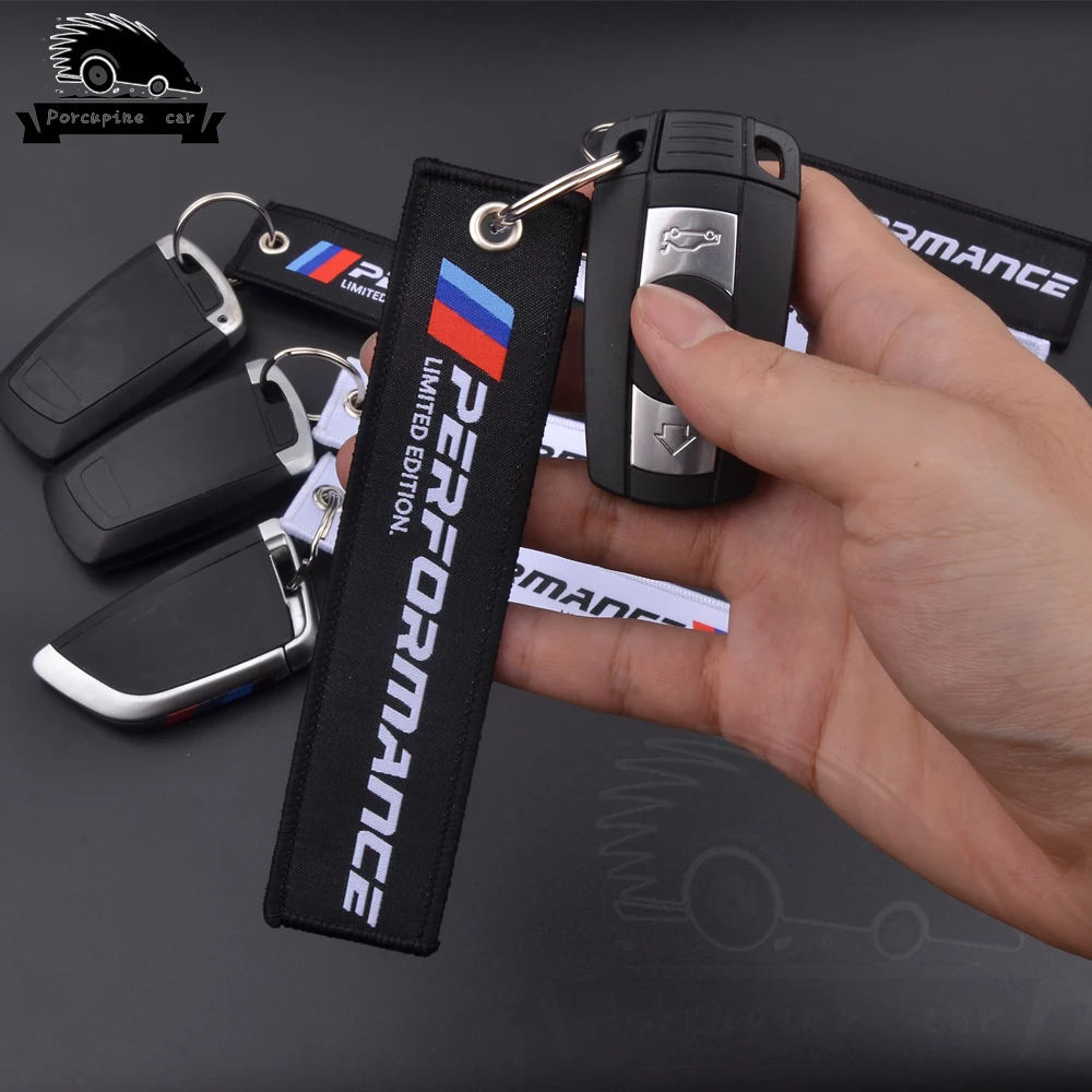Car Styling M Performance Keychain Keyring For BMW 1 3 5 6 7 X1 X3 X5 X6 E46 E39 E36 E90 F10 F30 Cloth key chain Accessories images - 6