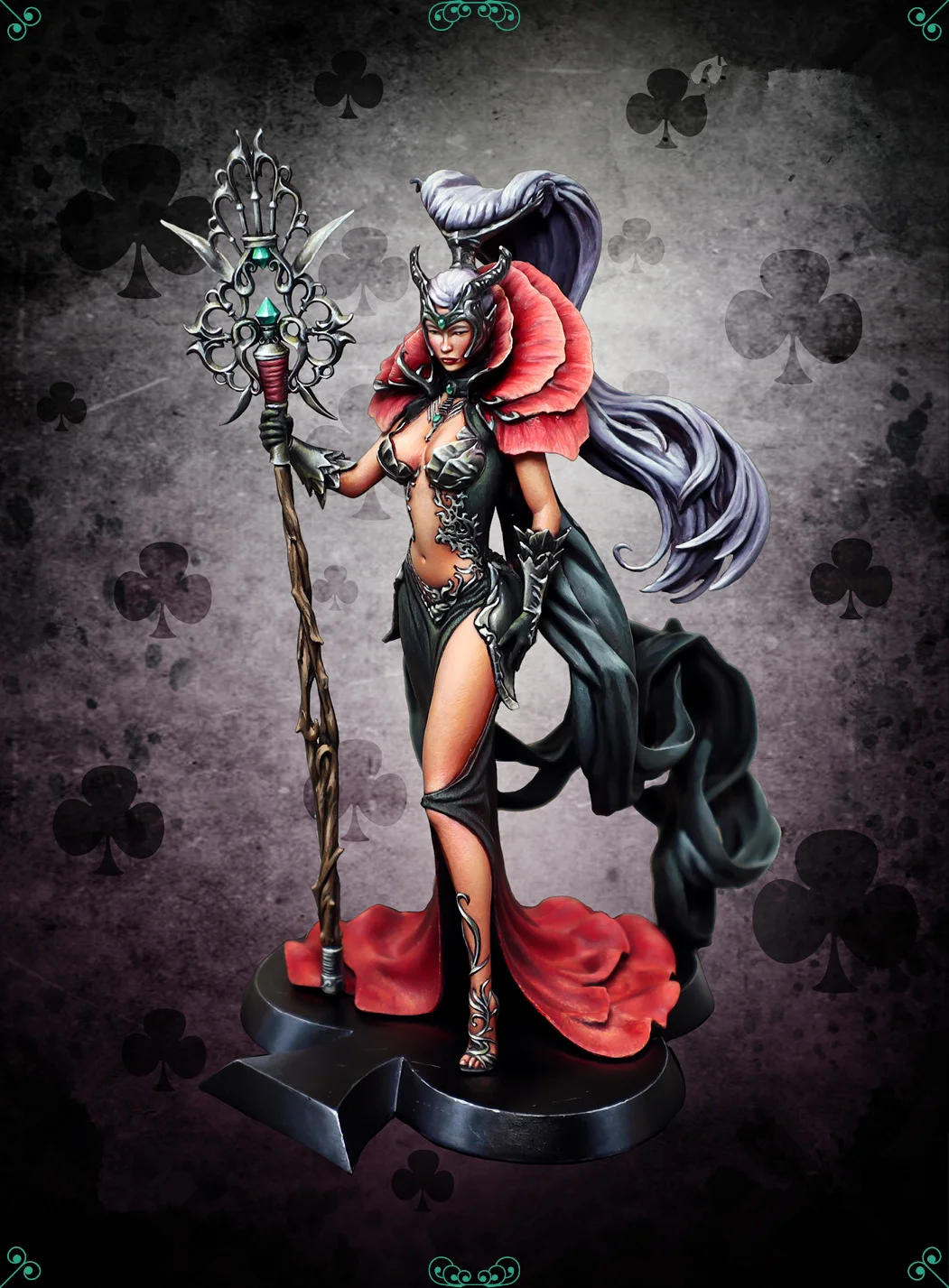 

1/24 Resin Figure Model GK kits Queen of Clubs Flora Unassambled Unpainted kit