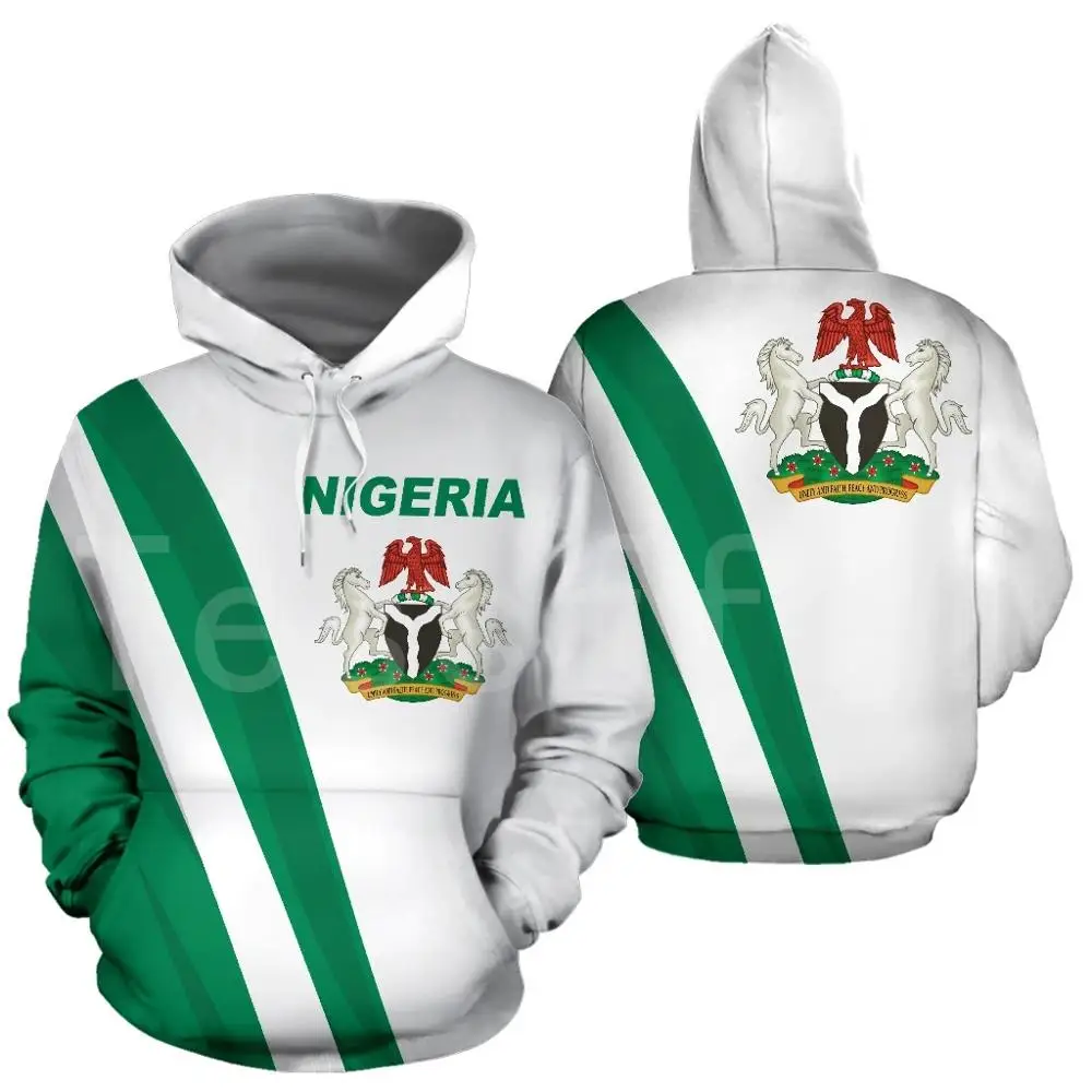 Più nuovo paese bandiera NewFashion NIGERIA Pullover manica lunga divertente tuta Unisex 3DPrint cerniera/felpe con cappuccio/giacca S-6