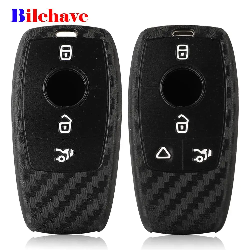 

Jingyuqin 3/4 Кнопка силиконовая смарт-Обложка для Mercedes Benz A-class E200 E300 E350 E450 держатель протектор
