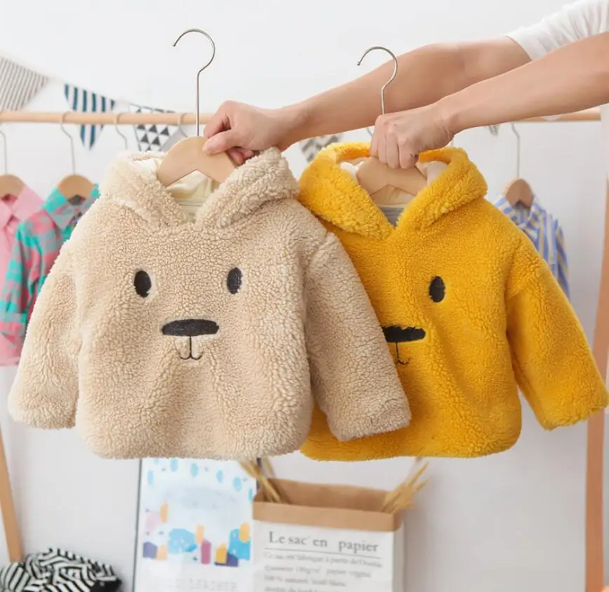 Верхняя одежда для мальчиков и девочек Пальто Куртка Зимняя теплая Вельветовая