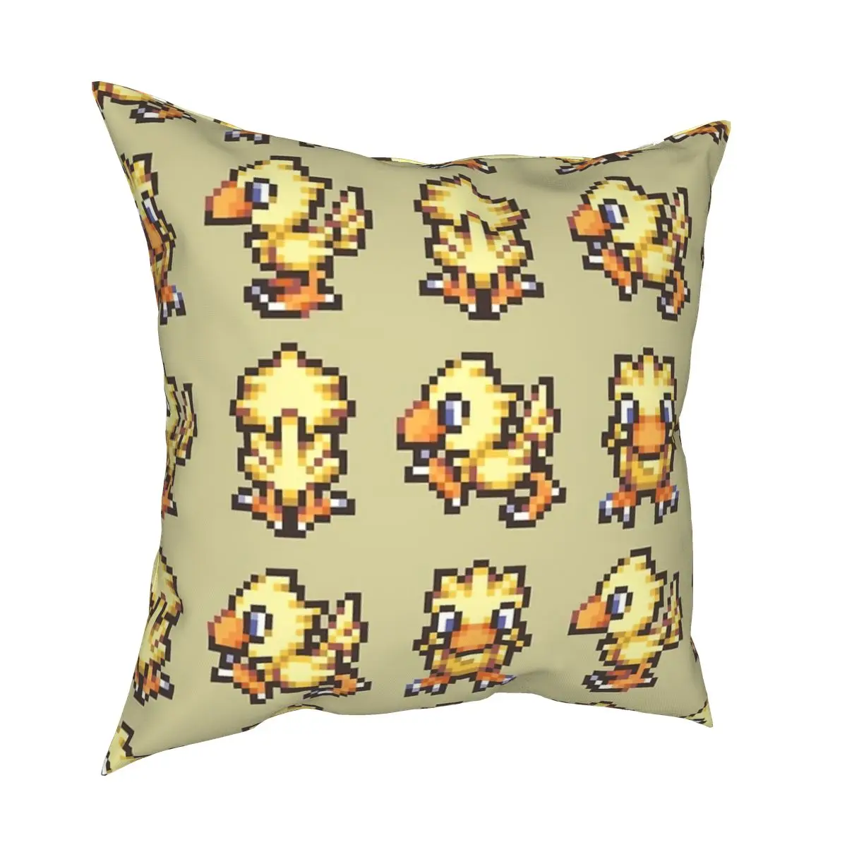 

Cute Yellow Chocobo Final Fantasy Pillowcase Printing Polyester Cushion Cover Decoration Throw Pillow Case Cover Home 40X40cm