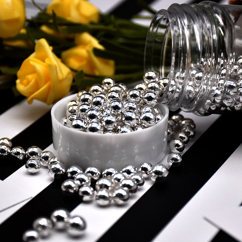 Серебряные драже съедобные жемчужины сахар свадьба день рождения кекс десерт