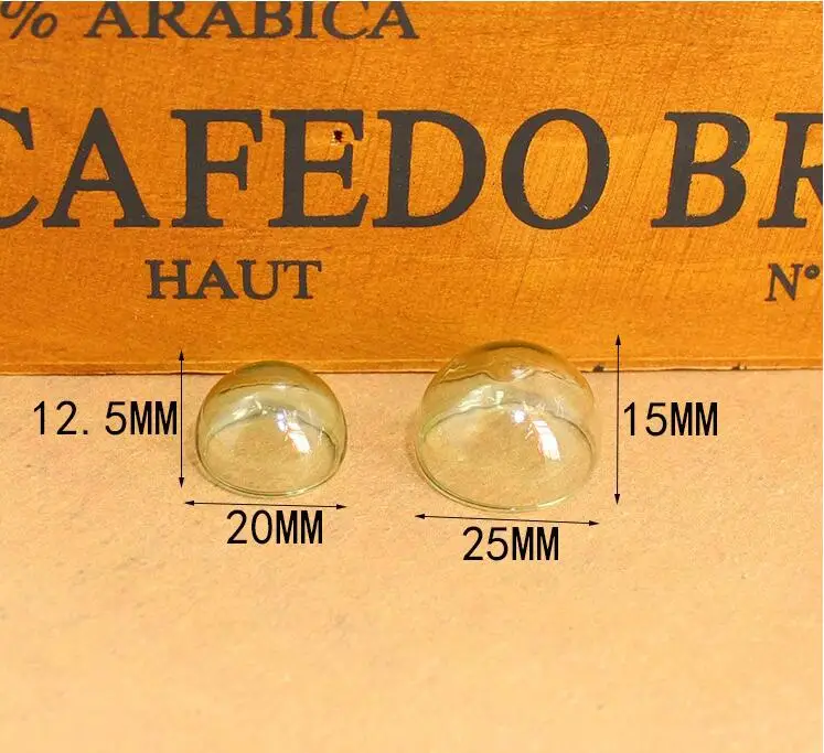 10 шт. полукруглые стеклянные пузырьки 20 мм 25 | Дом и сад