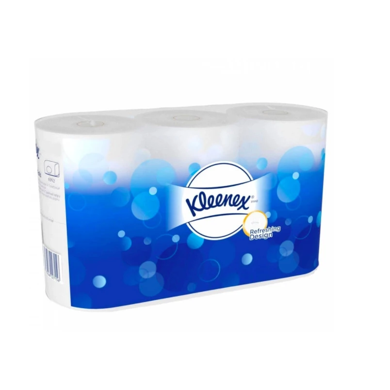 Туалетная бумага &quotKleenex Refreshing Design&quot 3 слоя 12х9 5 см 42 м 6 рулонов|Туалетная бумага| |