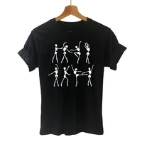 skeleton ballet dance harajuku t shirt funny t shirt women clothing casual short sleeve tops tees plus size