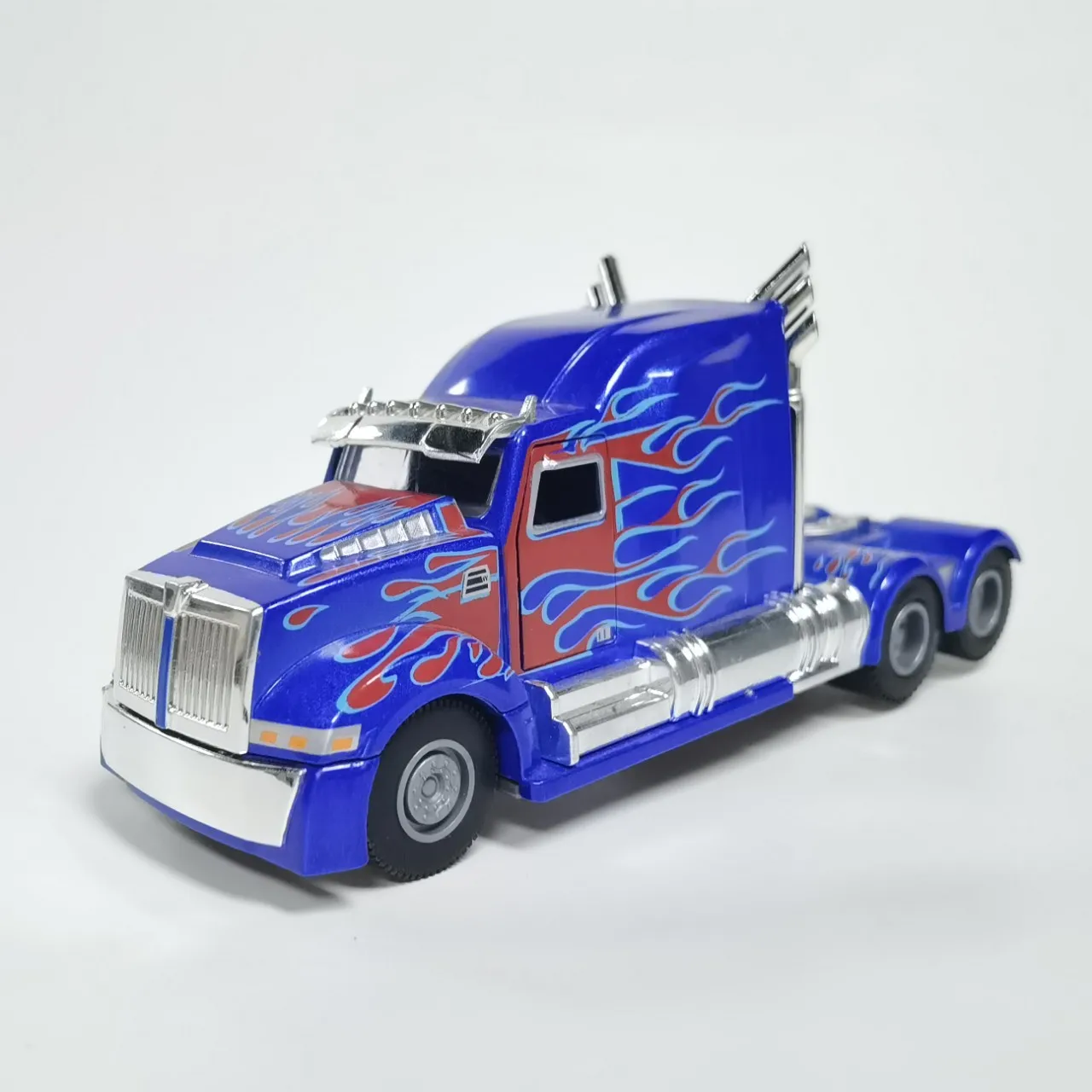 

Truck simulation container trailer Optimus Prime all-alloy 1/50 static car model toy