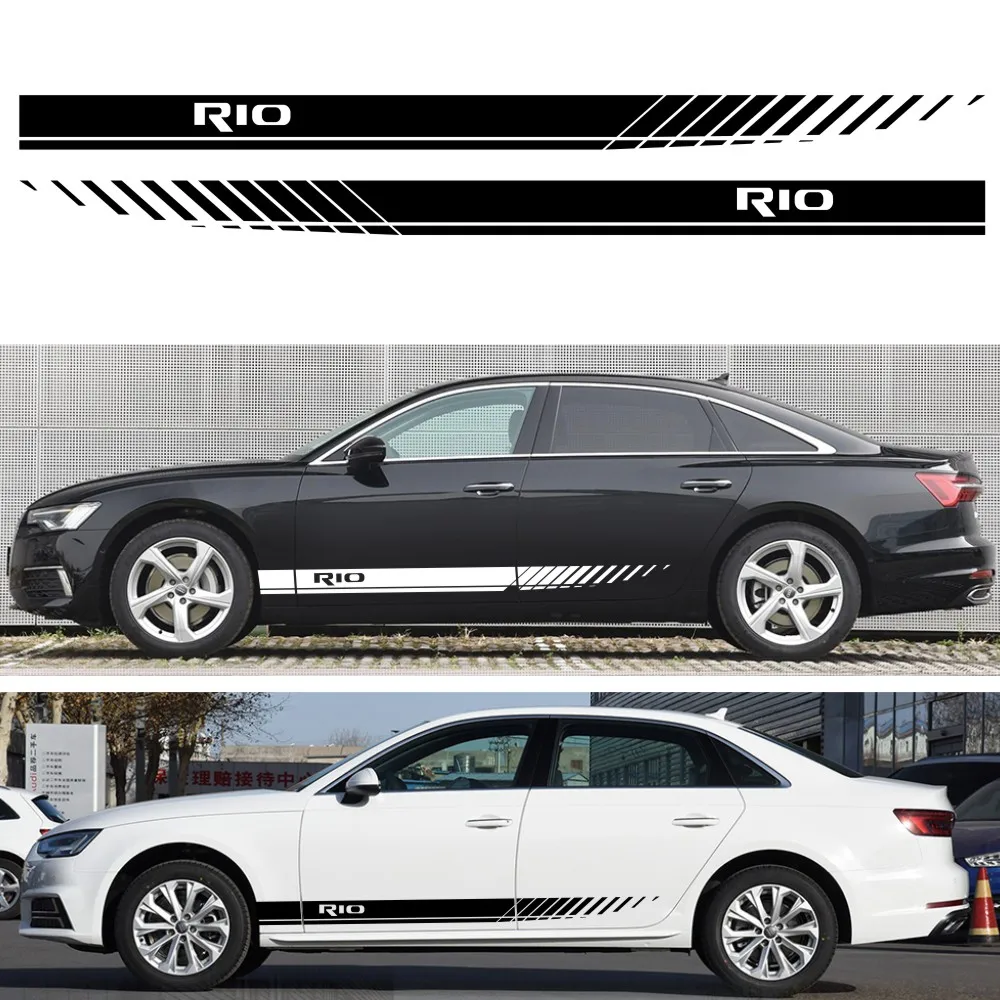 

Doordash Kia Stripe Sticker RIO K5 Venga Motorsport Decoration Funny Side Line Vinyl Car Stickers Auto Accessories