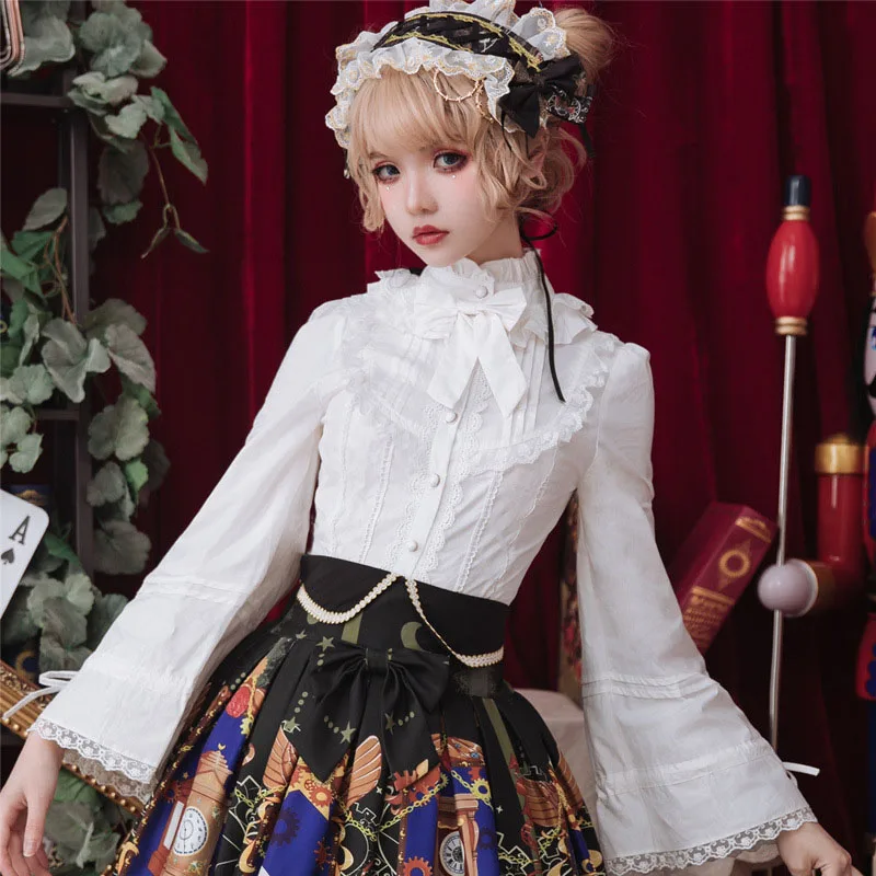 Элегантная кружевная кремовая блузка из хлопка на шнуровке Женская приталенная