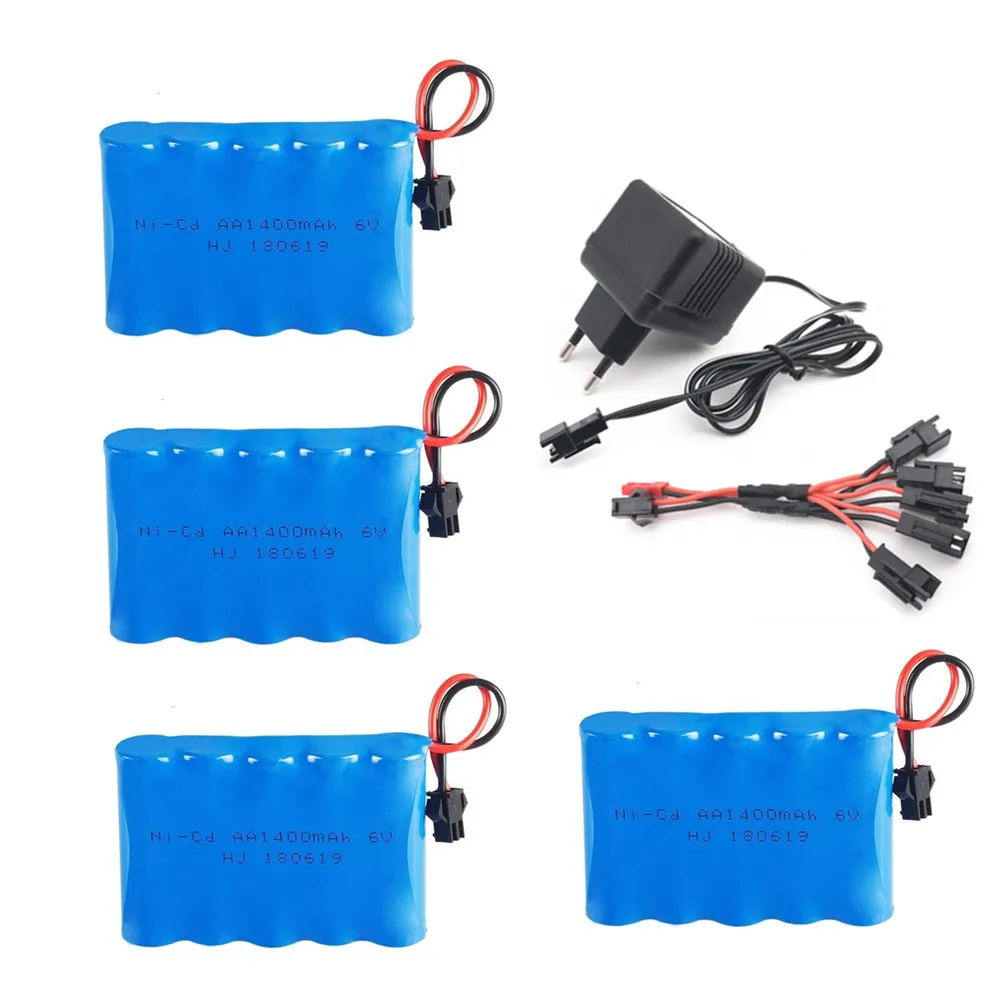 6 v 1400mah NICD батарея и зарядное устройство набор для Rc игрушки автомобили танки