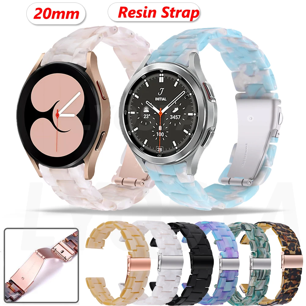 

Ремешок из смолы для Samsung Galaxy Watch 4 Classic, 42 мм, 46 мм, 40 мм, 44 мм