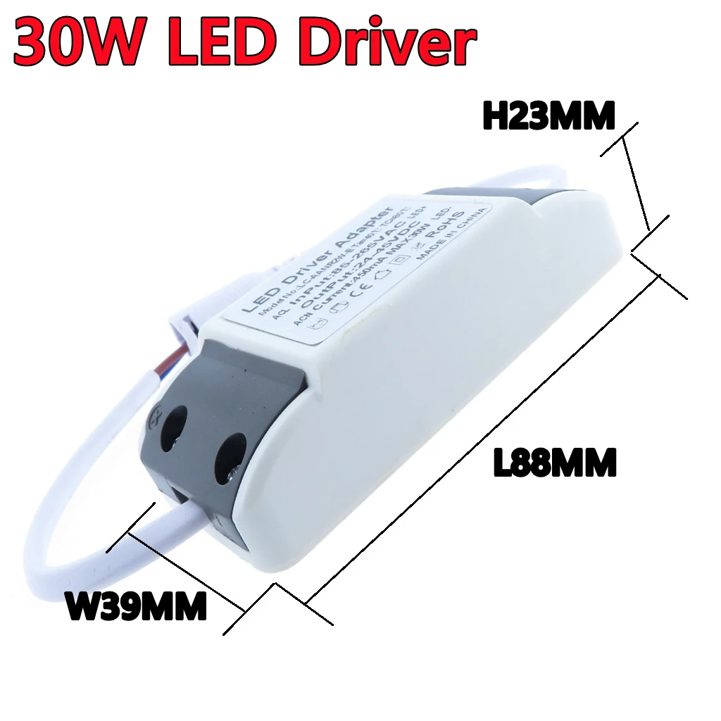 18W 30W 36W 42 Вт 48 50 светодиодный Панель светильник драйвер адаптер AC85 265V Мощность