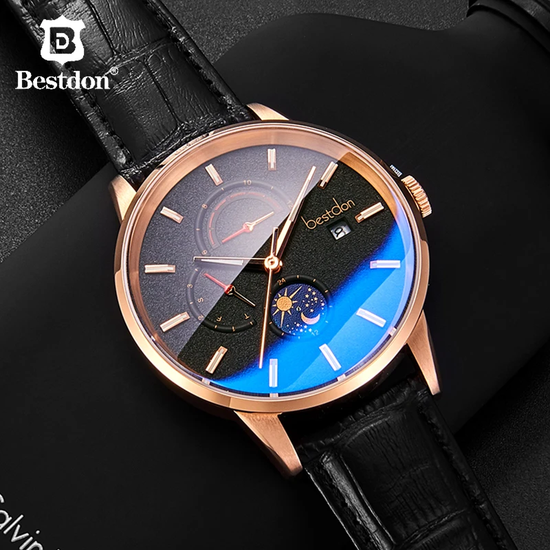 Bestdon спортивные мужские механические часы автоматические Водонепроницаемые